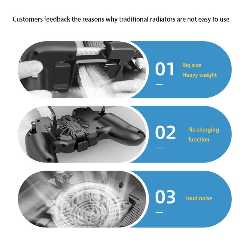 Enfriador de teléfono móvil P11, ventilador de refrigeración, soporte para almohadilla de juego, radiador para iPhone, Huawei, Xiaomi, tableta inteligente