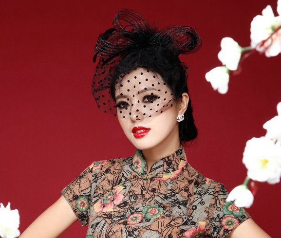 Elegante preto feminino chapéus de noiva e fascinadores headpiece senhora rosto véus dot net com lssuing bandana acessórios de casamento