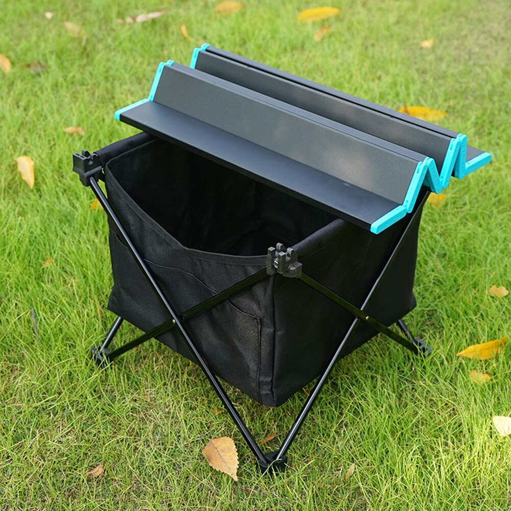Practical Outdoor Folding Table Storage Hanging Basket Picnic Camping Pouch Organizer Supplies 600D Waterproof Oxford Cloth Bag