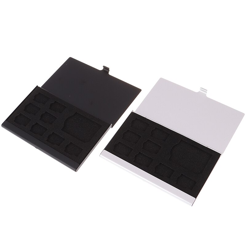 8 en 1 portátil de aluminio Micro para TF/SD/SDHC/TF/MS tarjeta de memoria almacenamiento funda protectora titular de la tarjeta SIM Accesorios