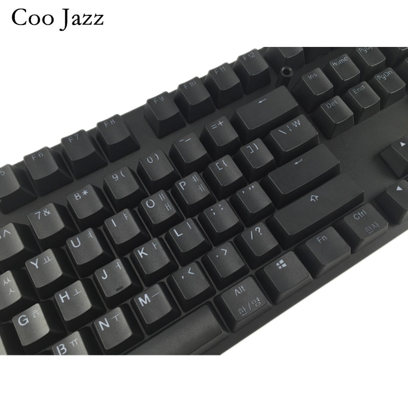Cool Jazz Double-shot Black Thick PBT ANSI Korean layout 108 backlit Keycaps OEM Profile Keycap For MX Mechanical Keyboard