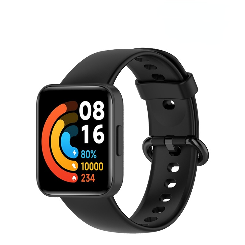 Correa deportiva de silicona para Xiaomi Watch 2 Lite, Reloj inteligente Original, pulsera cómoda para Redmi Watch 2 Lite: Black Yellow / 12 mm