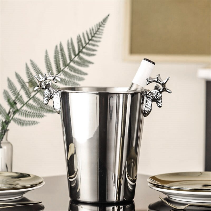 3l ijsemmers van roestvrij staal, wijnkoeler, flessenkoeler, champagne, bier, koudwatermachine, ijsemmer