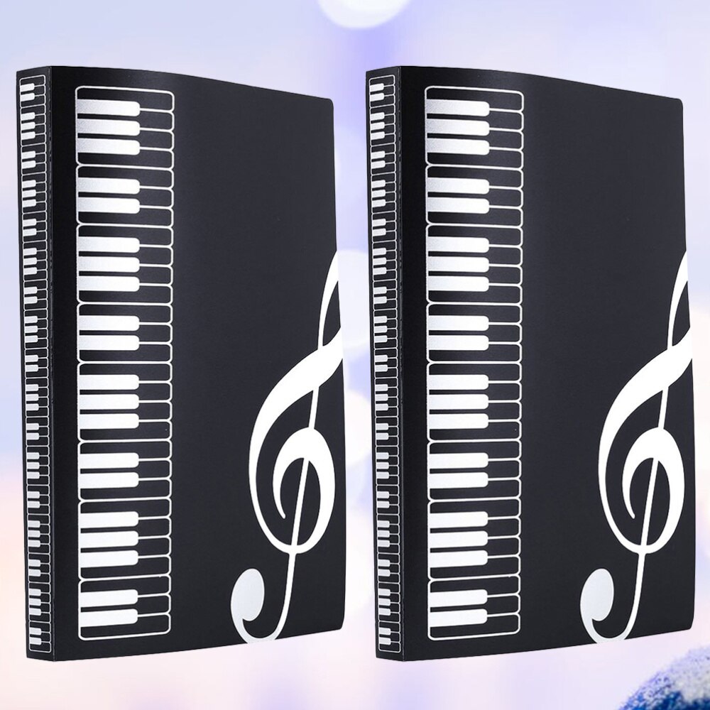 2Pcs Office Folder File Folder Organizer Paper Document Holders School Office Supplies with 40Pcs Inside Pages (B