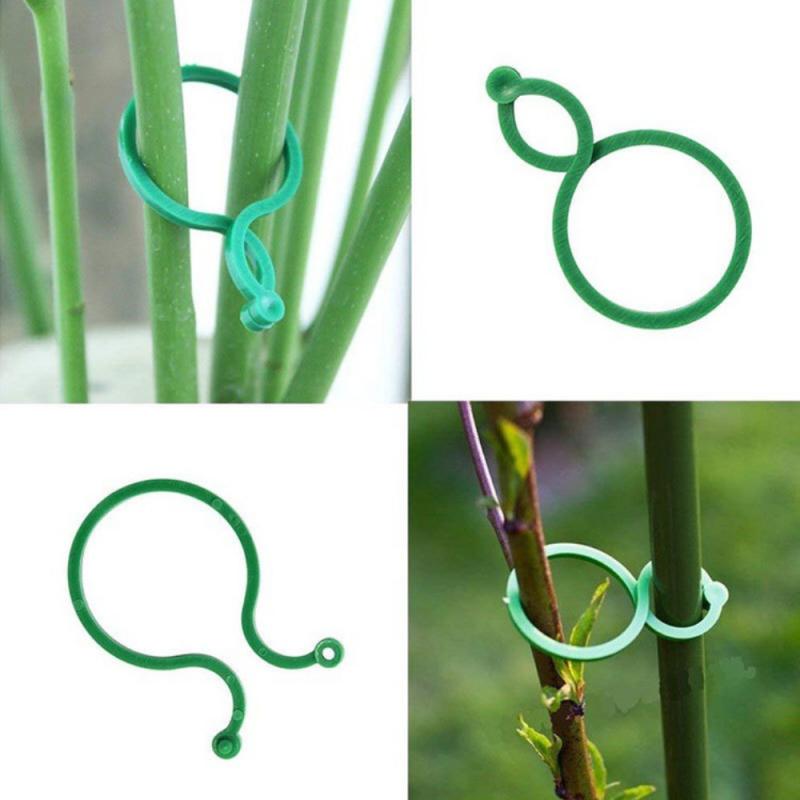 50/20pcs Reusable Plastic Plant Support Clips clamps For Plants Hanging Vine Garden Greenhouse Vegetables Tomatoes Clips