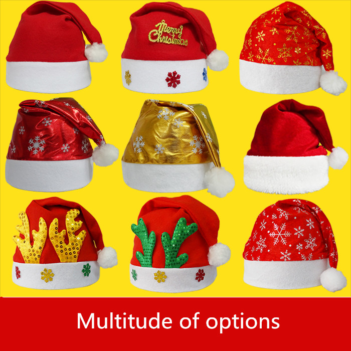Chapeau de noël en velours pour noël | Ornement bon marché, capuches de chapeau de noël père noël, décoration de noël en velours