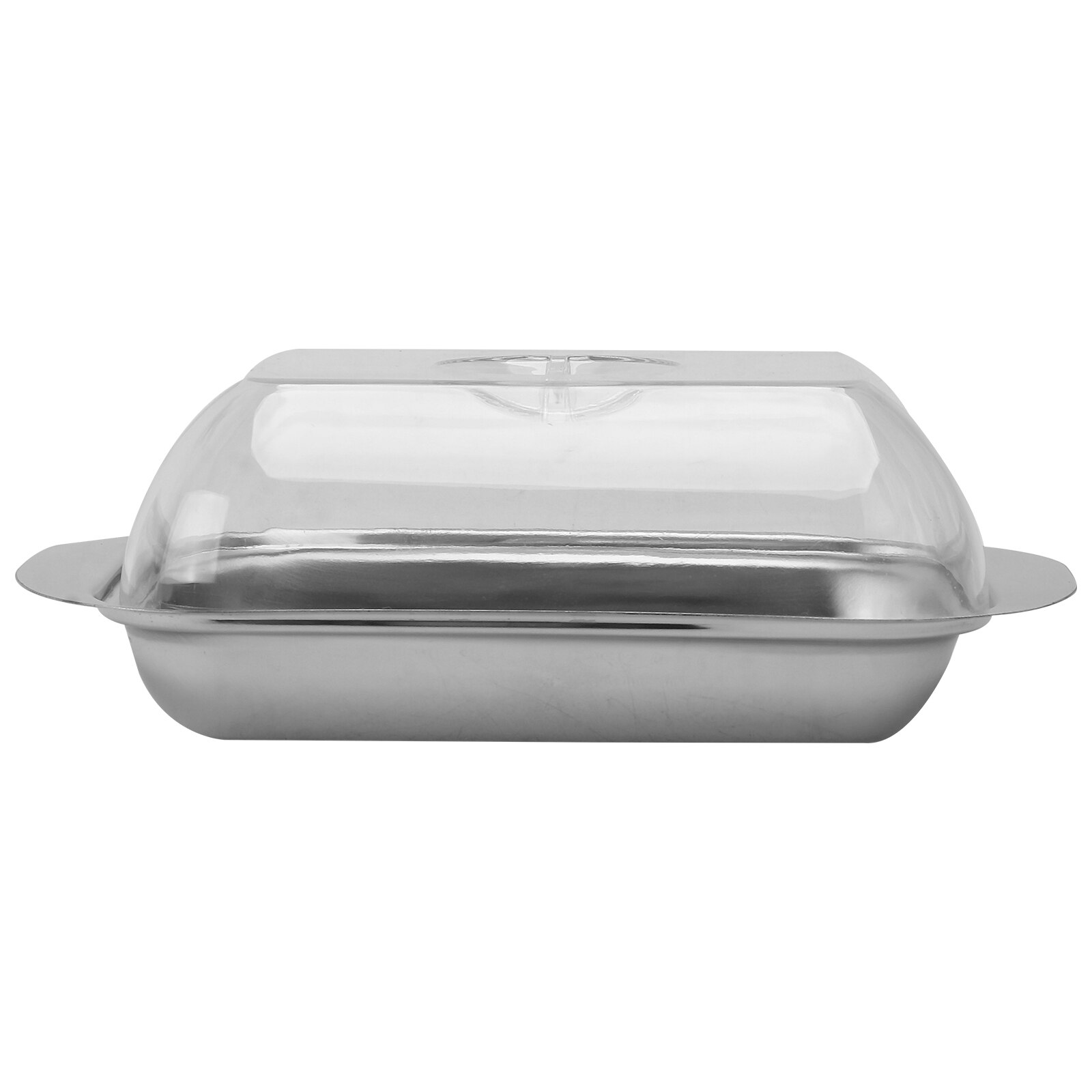 1Pc Stainless Steel Butter Plate Simple Beef Tallow Dish Storage Plate with Lid