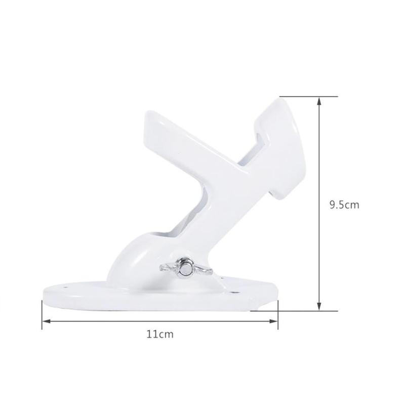 1set Wall Mount 2 Angle Flag Pole Holder Mounting Flagpole White Flag Bracket Windsock Base Alloy Multipurpose Aluminium T3C1