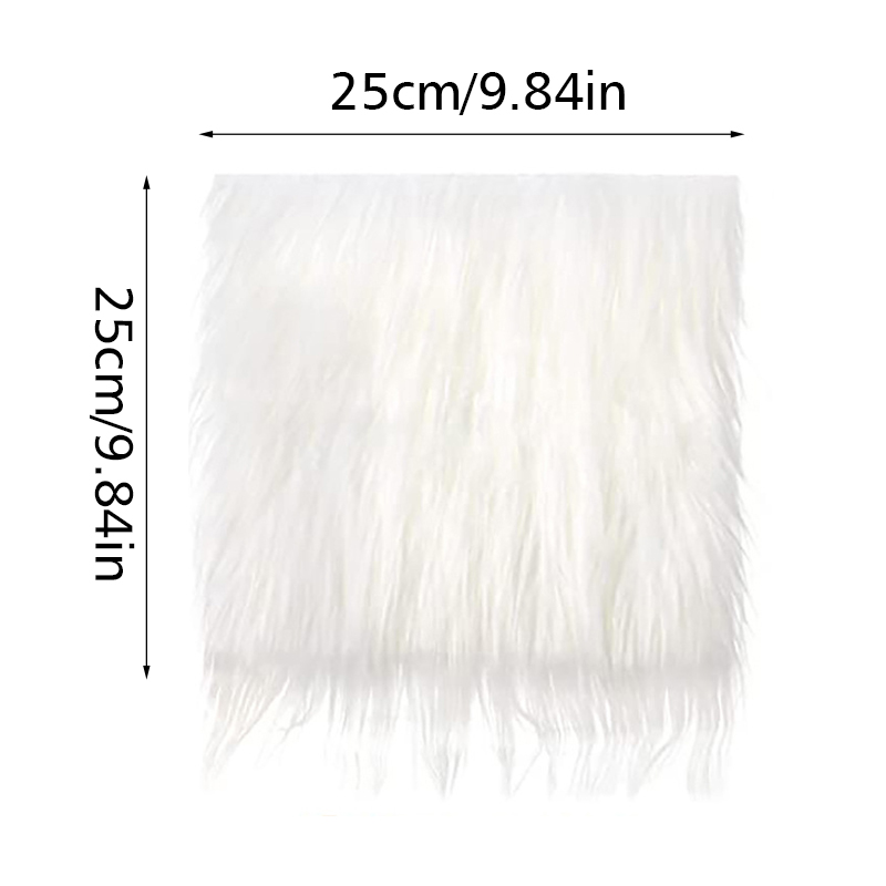 Zachte lange vachtstof kleurrijke vierkante pluche kunstmatige patchwork doe-het-zelf handgemaakte kerstpop baard haar kussen naaimateriaal accessoire