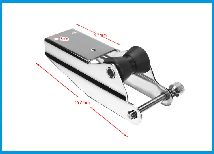 Stainless Steel 316 Heavy Bow Anchor Roller Fixed Anchor Fairlead Marine Boat Docking Nylon Roller Spring Loaded Pin Prevent