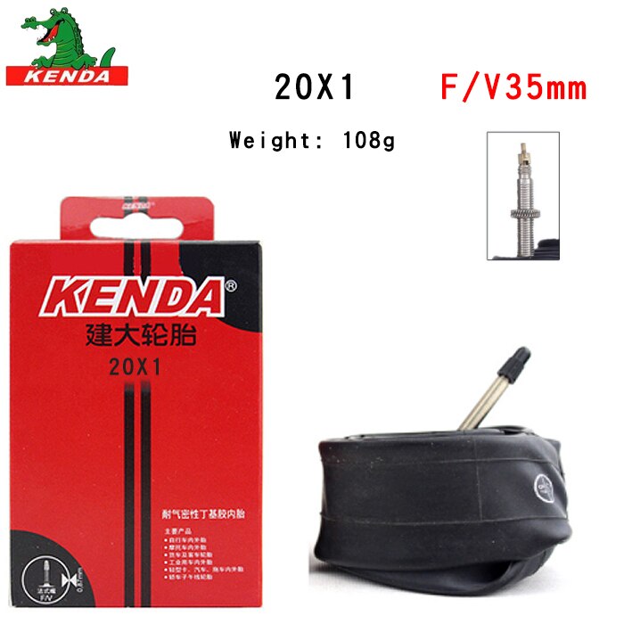 Kenda mountainbikeslang bmx hopfällbar cykelinnerslang mtb delar 20 tum cykling 1.0 1.5 1.75 2.125 a/ v f/v cykeldäck