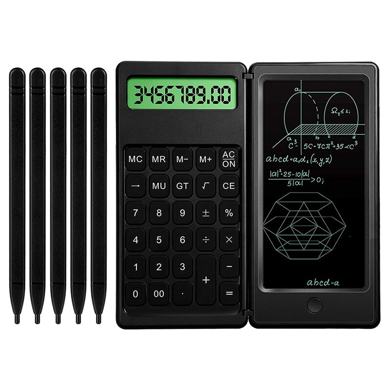 Calculator With 6Inch LCD Writing Tablet Standard Function Desktop Calculator Basic Calculator,12 Digit Desk Calculator: Default Title
