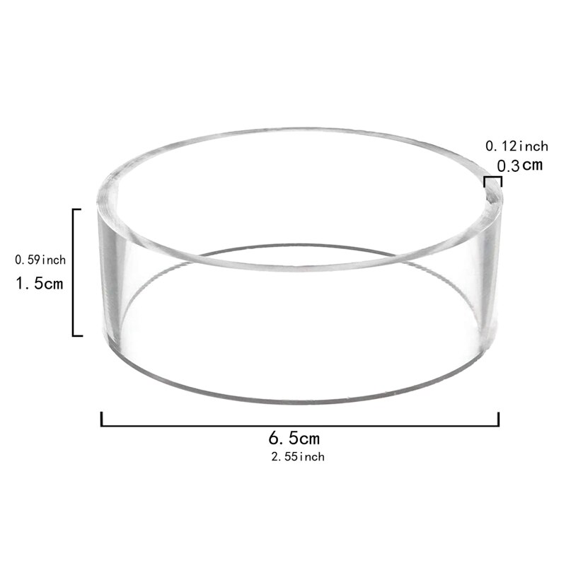 Acrylic Display Stand Clear Ring Holder Plastic Golf Ball Baseball Display Stand G99D