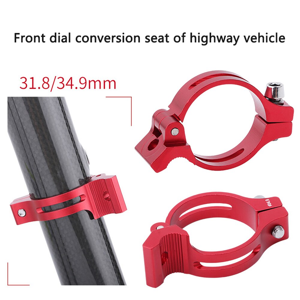 Adaptador de abrazadera de desviador delantero para bicicleta de carretera, anillo convertidor de desviador delantero de aleación de aluminio, accesorios de ciclismo, 31,8/34,9mm