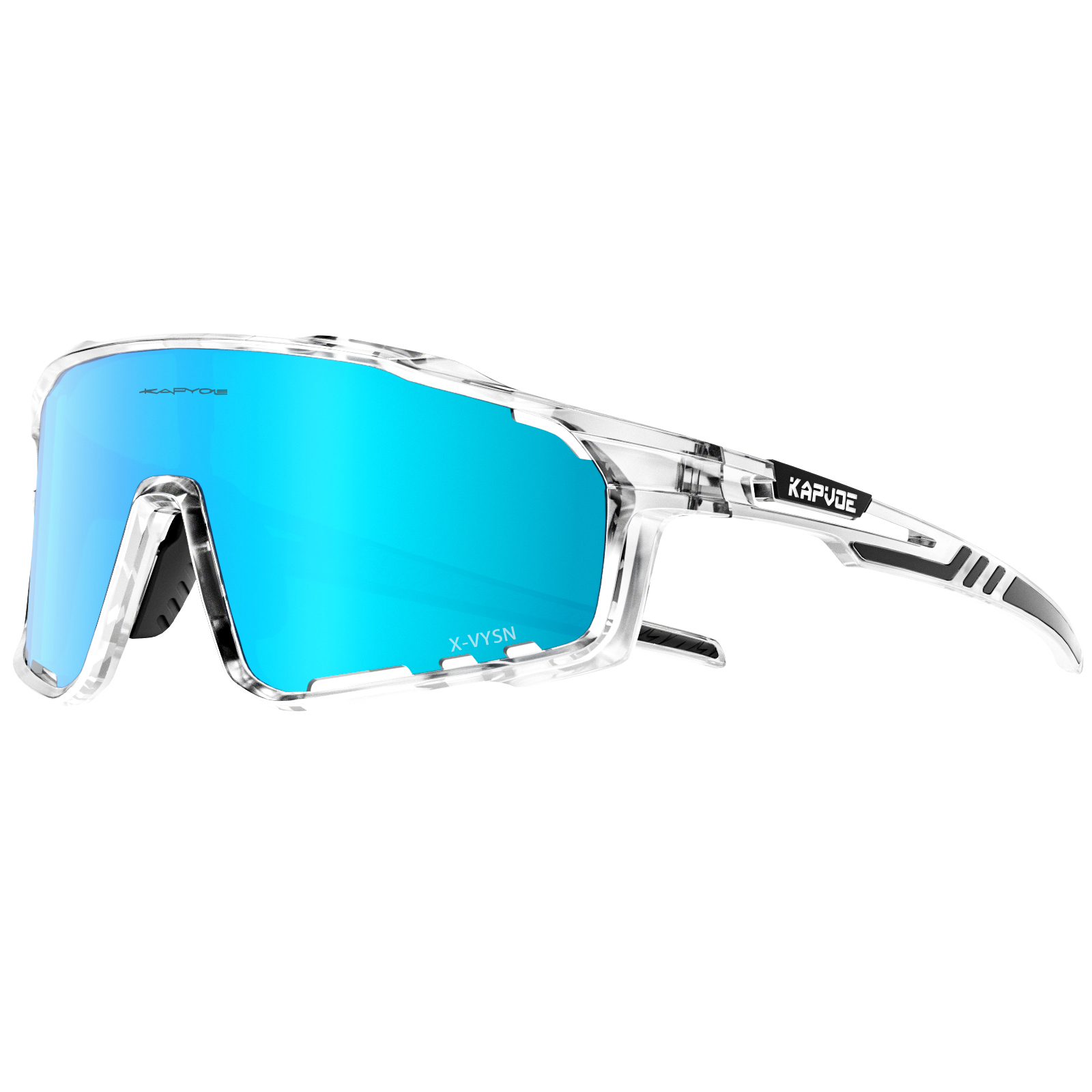 Kapvoe utomhuscykelglasögon mtb landsväg sportcykel solglasögon löparglasögon cykelsolglasögon cykel  uv400 glasögon: Gul