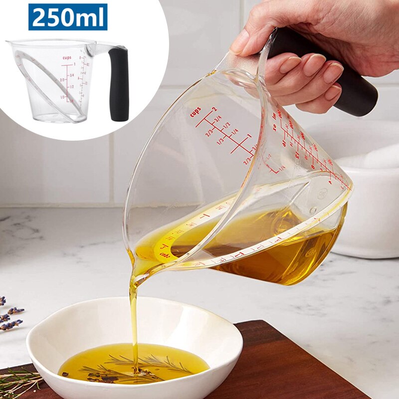 Angled Liquid Measuring Cup for Dry and Liquid Ingredients Kitchen Tools for Baking Beaker Liquid Measure JugCup Container