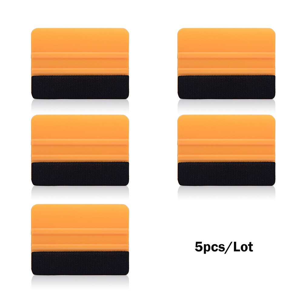 Ehdis 20/50/100Pcs Vilt Doek Voor 10Cm Zuigmond Carbon Fiber Vinyl Auto Wrap Geen scratch Schraper Window Tint Wikkelen Gereedschappen: 5pcs gold