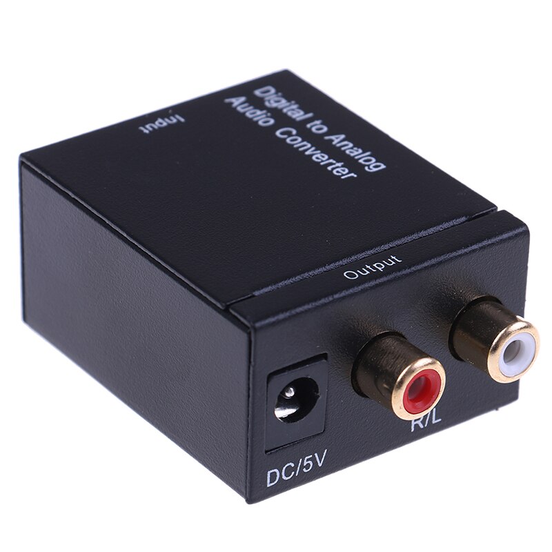 Optical Coaxial Toslink Digital To Analog Audio Converter Adapter RCA L/R Host + USB Power Supply Line + Optical Fiber Line