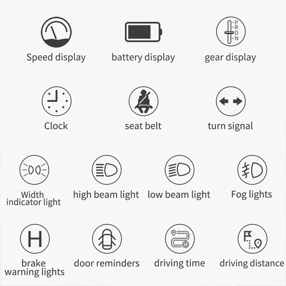 Voor Tesla Model 3 & Y T17 Hud Head Up Display 3 "Auto Display Slimme Auto Snelheid Indicator Licht prompt Veiligheid Alarm Rijden Tijd