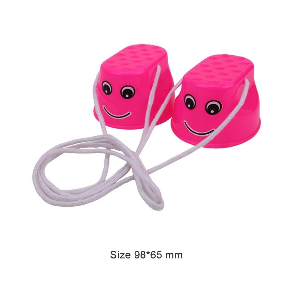 Zancos de plástico grueso para niños, juguetes de entrenamiento para saltar al aire libre, , portátil, de seguridad, equilibrio, 1 par: Rosa