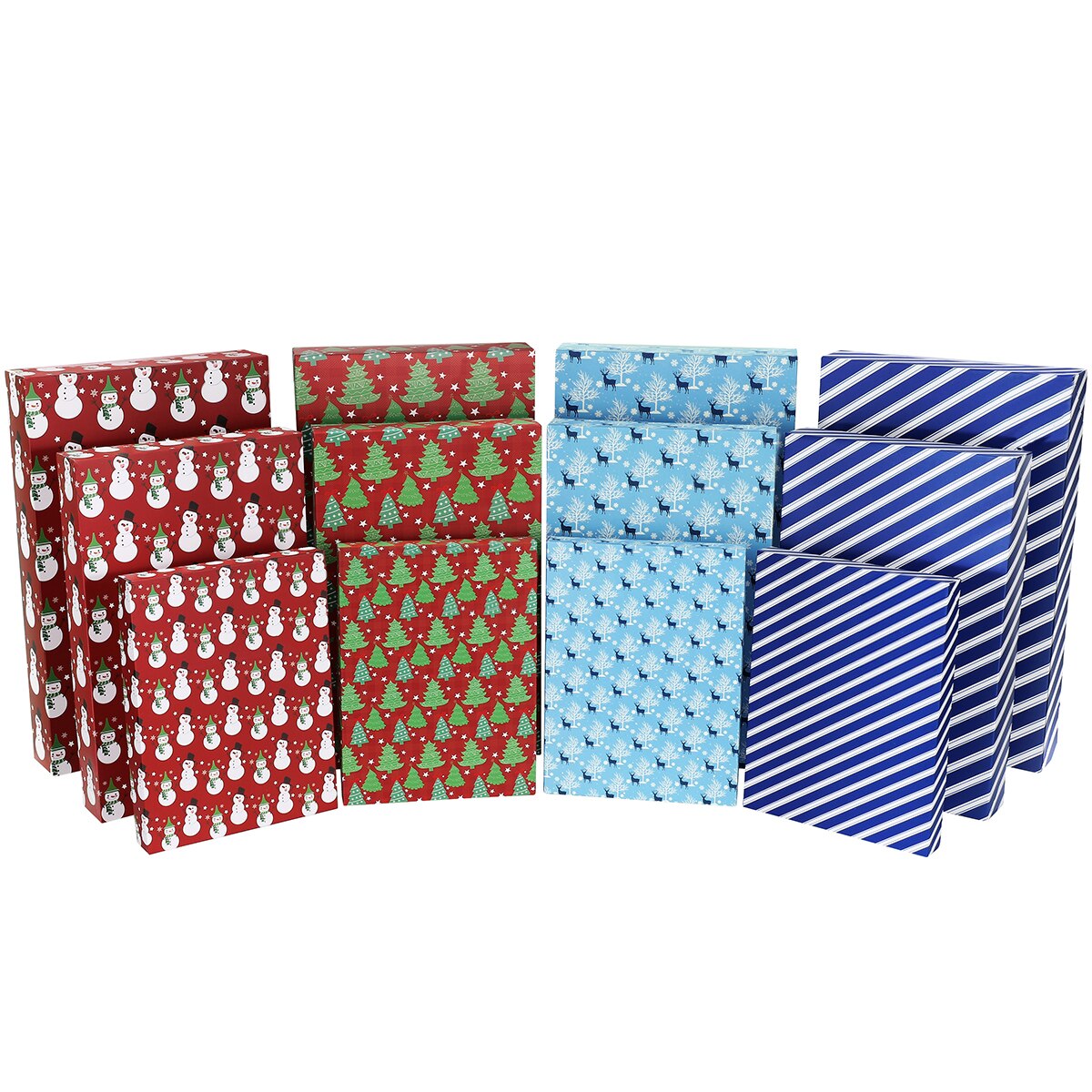 Cabilock 12pcs Christmas Shirt Boxes Rectangle Clothes Shirt Scarf Paper Boxes Birthday Packing Box