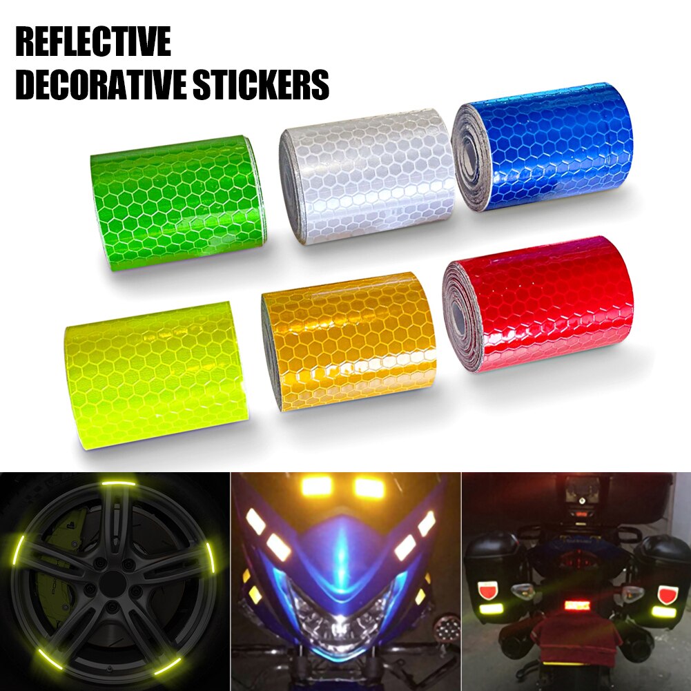 5cm * 300cm Auto Reflektierende Band Dekoration Aufkleber Auto Warnung Sicherheit Reflexion Band Film Auto Reflektor Aufkleber
