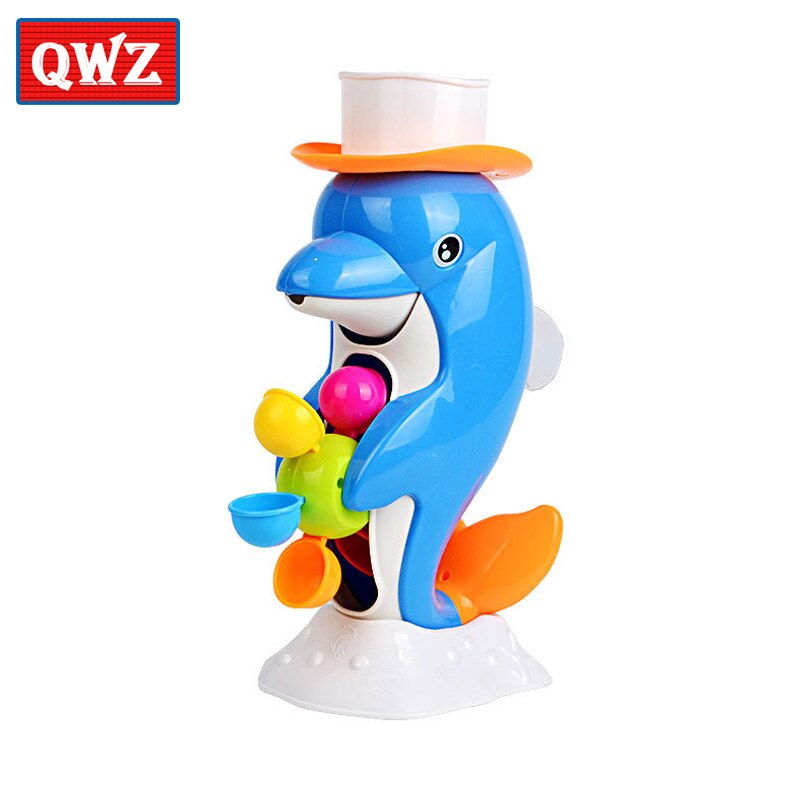 QWZ Baby Bad Spielzeug Saugnapf Marmor Rennen Umlaufbahnen Track Kinder Badezimmer Badewanne Spielen Wasser Spielzeug Dusche Spiele Schwimmen Pool werkzeuge: dolphin without box