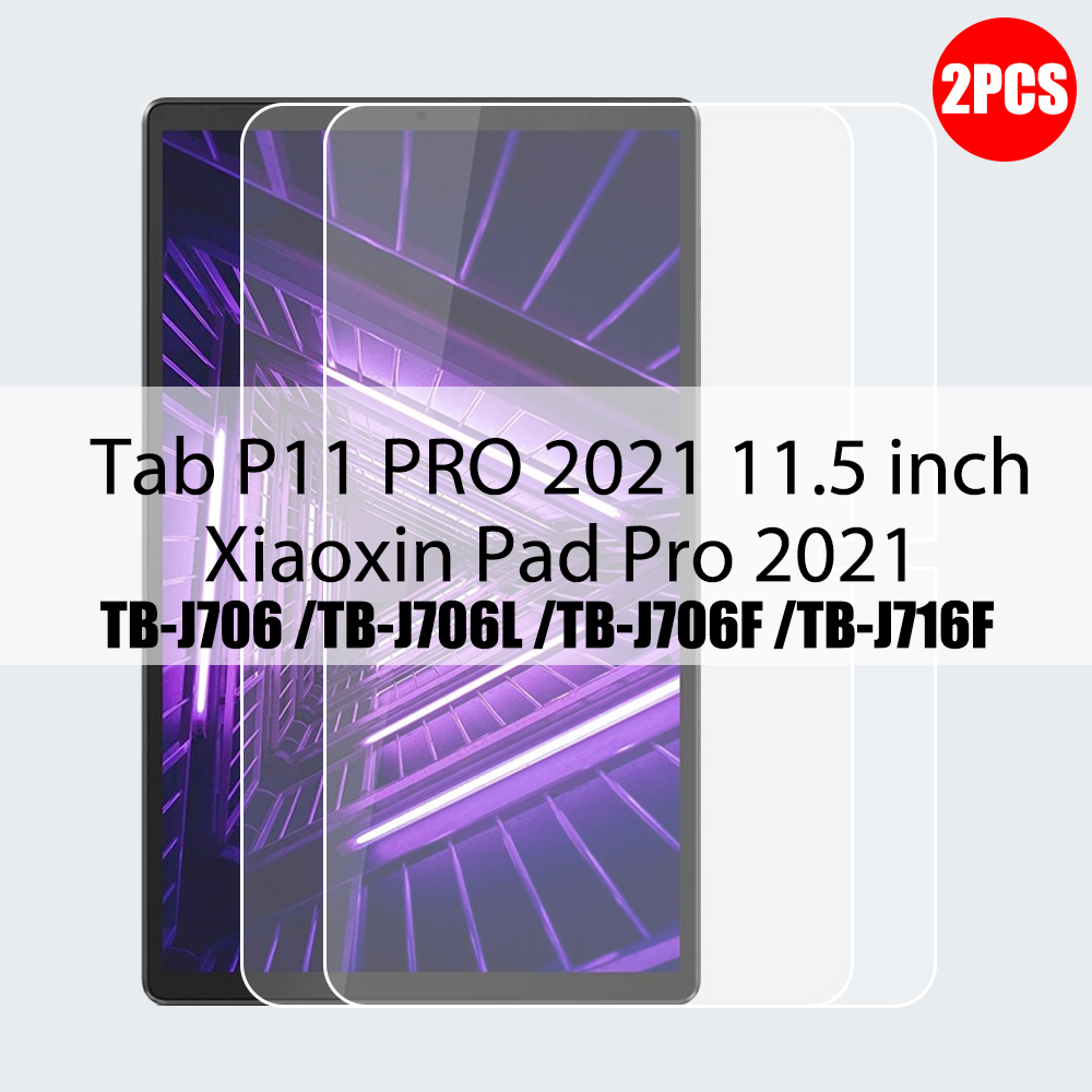 Protector de pantalla de vidrio templado para Lenovo TAB M10 2nd 3rd Plus M9 M8 Y700 Legion P11 Pro Xiaoxin Pad, accesorios para tableta, 2 uds.: Verde militar