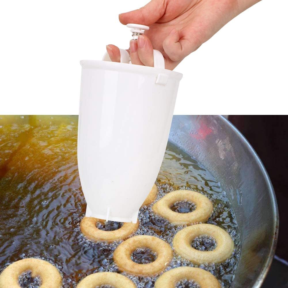 Máquina dispensadora Manual para hacer rosquillas, utensilio para hacer rosquillas, fácil y rápido, de plástico, ligero, para freír