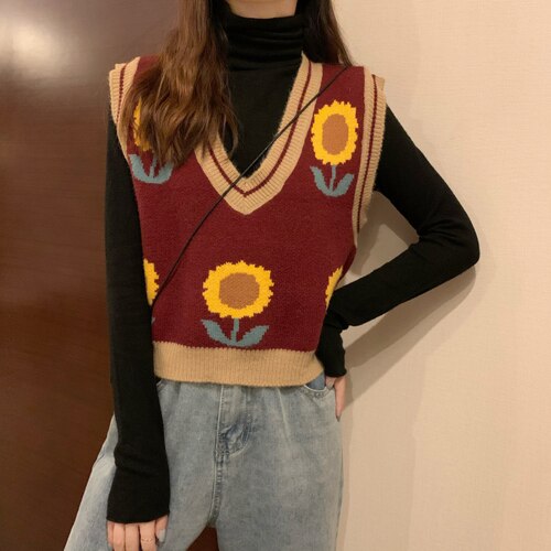 Wild Blossoms Knit Vest