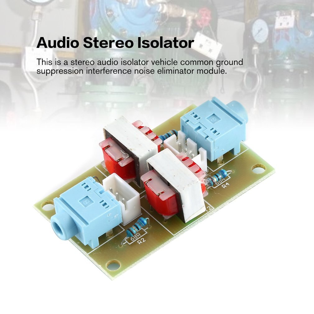 Stereo /Audio Isolator Vehicle Common Ground Suppression Interference Noise Eliminator Module Transformer Coupler XH-M372