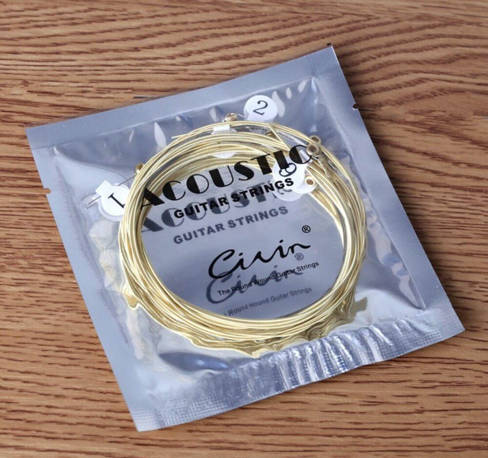 6pcs/set Universal Acoustic Guitar String Brass Hexagonal Steel Core Strings Musical Instruments Guitar accessories