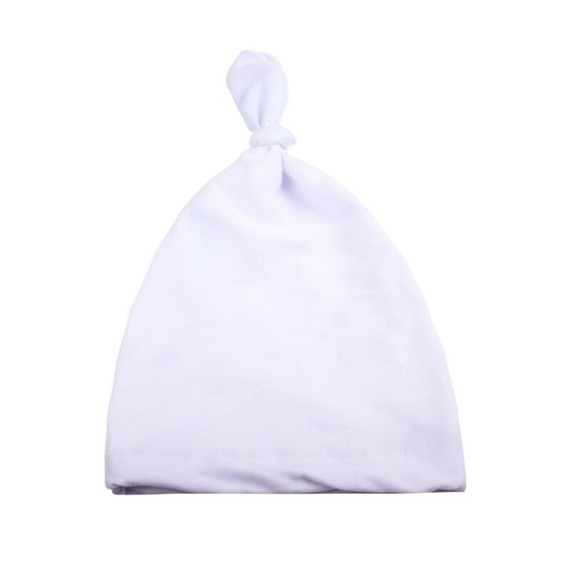 Accessoires pour bébé chapeau à nœud | , pour enfants avec Angle aigu, chapeaux solides pour bébé, casquettes douces d'hôpitaux: WHITE