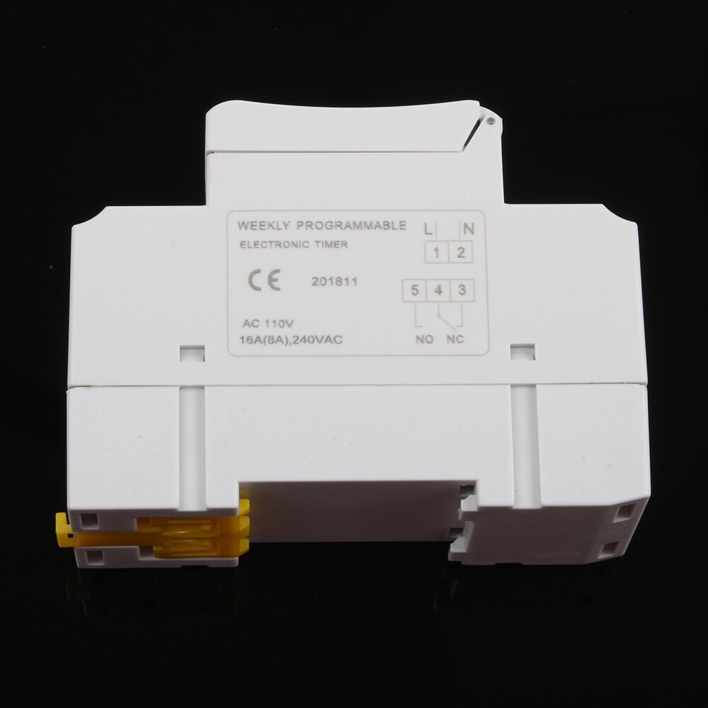 Temporizador Digital programable, electrónico, semanal, 7 días, Control de relé, 220V, 230V, 6A, 10A, 16A, carril Din, tp8a16, sin bloqueo