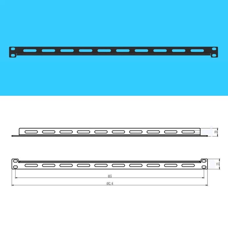 5 PCS 19 &quot;0.5U PDU Acciaio Inox per Armadi Rack di Gestione Dei Cavi di rete wire organizer 2.0 millimetri di spessore 19 pollici trasporto Libero