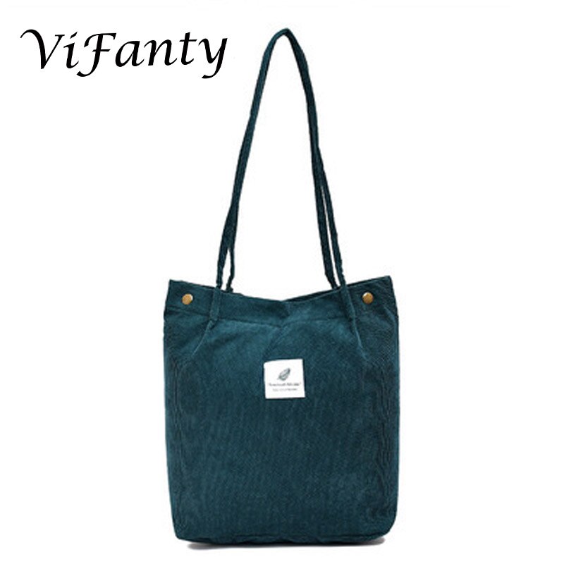 Corduroy Tote Tas Voor Vrouwen Meisjes Kids Schoudertas Met Binnenzak Voor Werk Strand Lunch Reizen En Winkelen Kruidenier