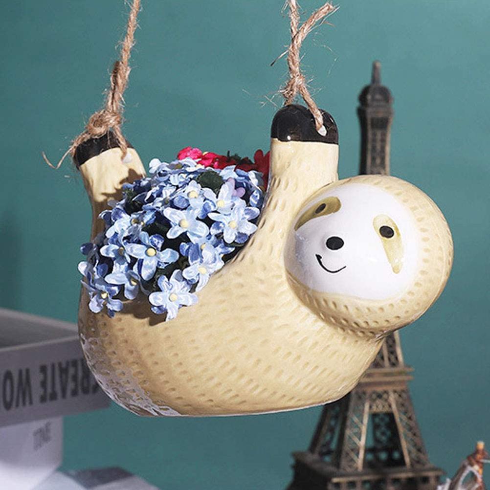 Succulent Pots Animal Planters Succulent Plant Pots Sloth Hanging Planter Hanging Flowerpot Indoor Outdoor Home Garden Decor