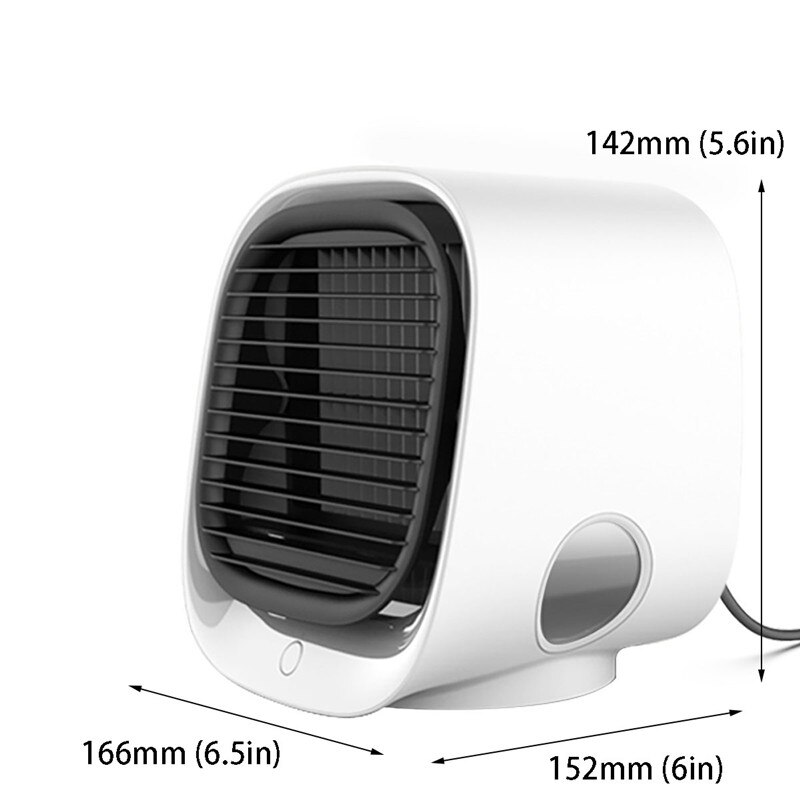 Praktisk luftkøleventilator bærbar klimaanlæg luftfugter plads let kølig renser luftkølingsventilator til hjemmekontor usb: 2