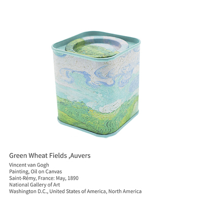 Retro Square Tin Can Empty Cube Tin Box Storage Container kit for Tea Coffee Herb Candy Chocolate Sugar Spices and Crafts: 10