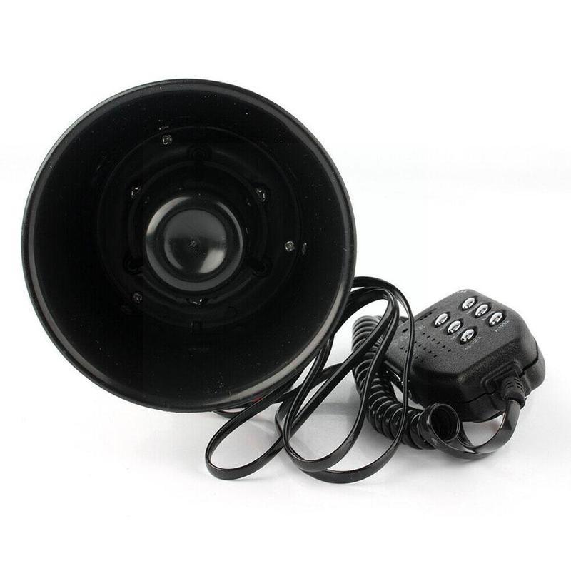 100W Car Warning Alarm Police Fire Siren Horn Pa Speaker System Fire Sound Spot Horn Warning Loud Mic Alarm Car 6 Siren J9H8