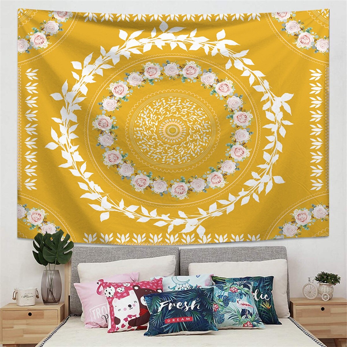 95 cm * 73 cm Tapestry Bohemian Wall Hanging Throw Rug Blanket Camping Tent Travel MattressTapestries Chic Home Decoration