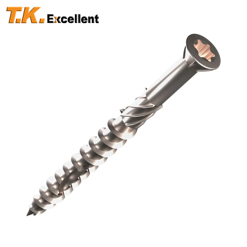 50/60/70/80mm Torx Slot Knurled Type Screw 410 Stainless Steel Wood Deck Screws Self Tapping Screw for Driving Skru Tapping