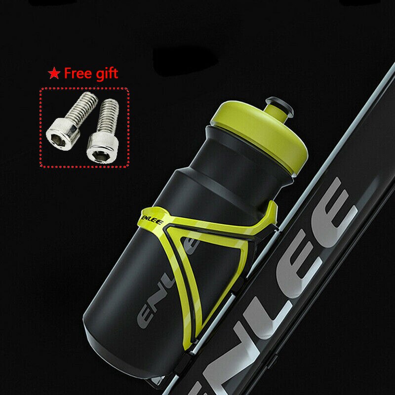 Enlee mtb cykel 650ml vandflaske bpa-fri plastik  pp5 drikkedunk med steaw cykeltilbehør udendørs sport