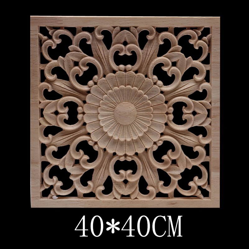 Decoración Ornamental exquisito Natural largo Grande Oval flor muebles de madera paredes gabinete apliques de madera Calcomanía para madera Onlay: B105-8
