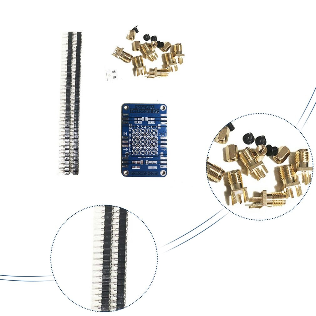 Vector Network Analysis Test Board Metal Test Board Portable Mini VNA Demonstration Test Board VNA Testboard Kit