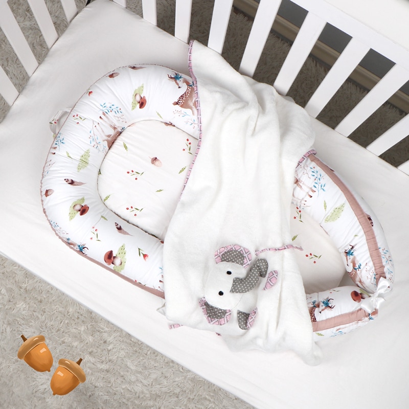 Portable Travel Bed Baby Nest Newborn Bed For Boys Girls Infant Outdoor Cotton Crib Bumper baby Newborn Bed Room Decor