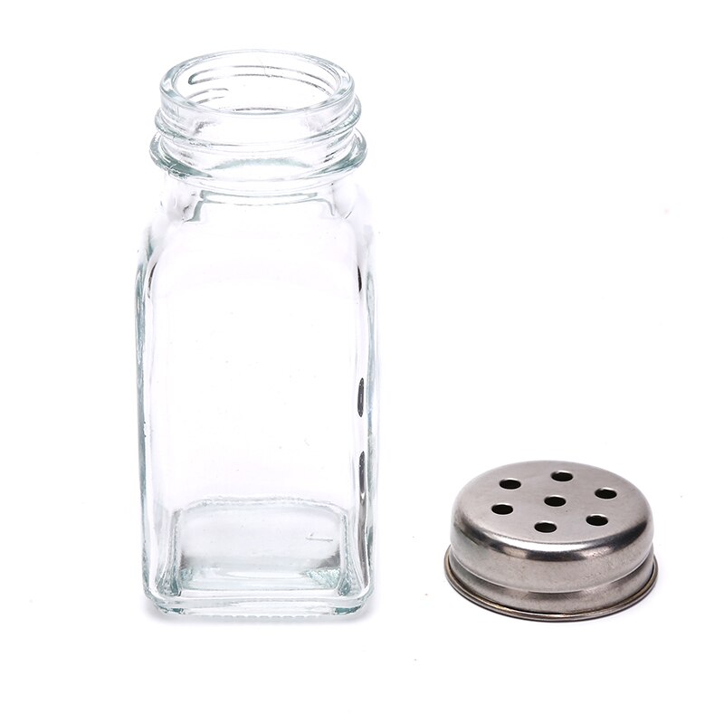 3pcs Spice Jar Condiment Dispenser Glass Seasoning Bottle Salt and Pepper Shakers Set Spice Container Kitchen Supplies