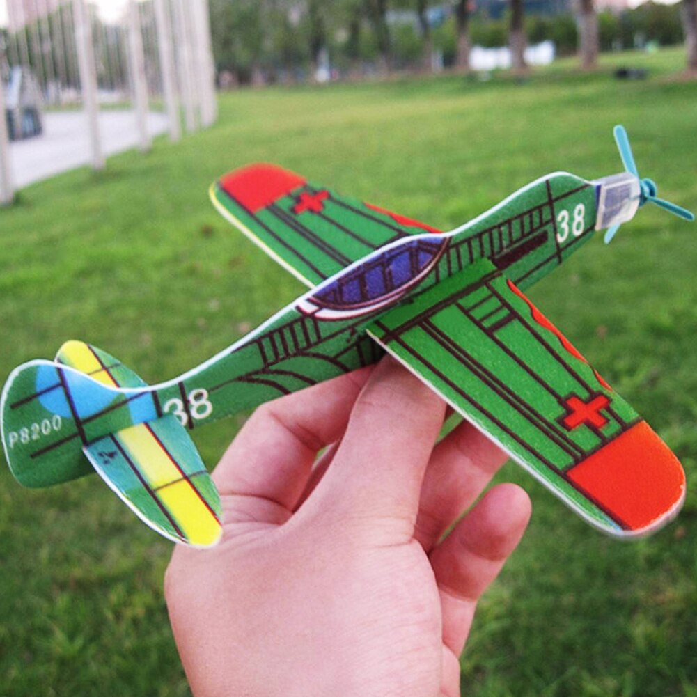 10pcs/set Outdoor Playing Lawn Home Kids Durable Flying Garden Cute Kindergarten Foam Planes