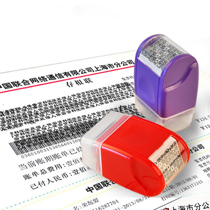 Creatieve Data Bescherming Roller Stempel 6 Kleuren Informatie Dekking Data Bescherming Roller Identiteit Privacy Protector Stempel