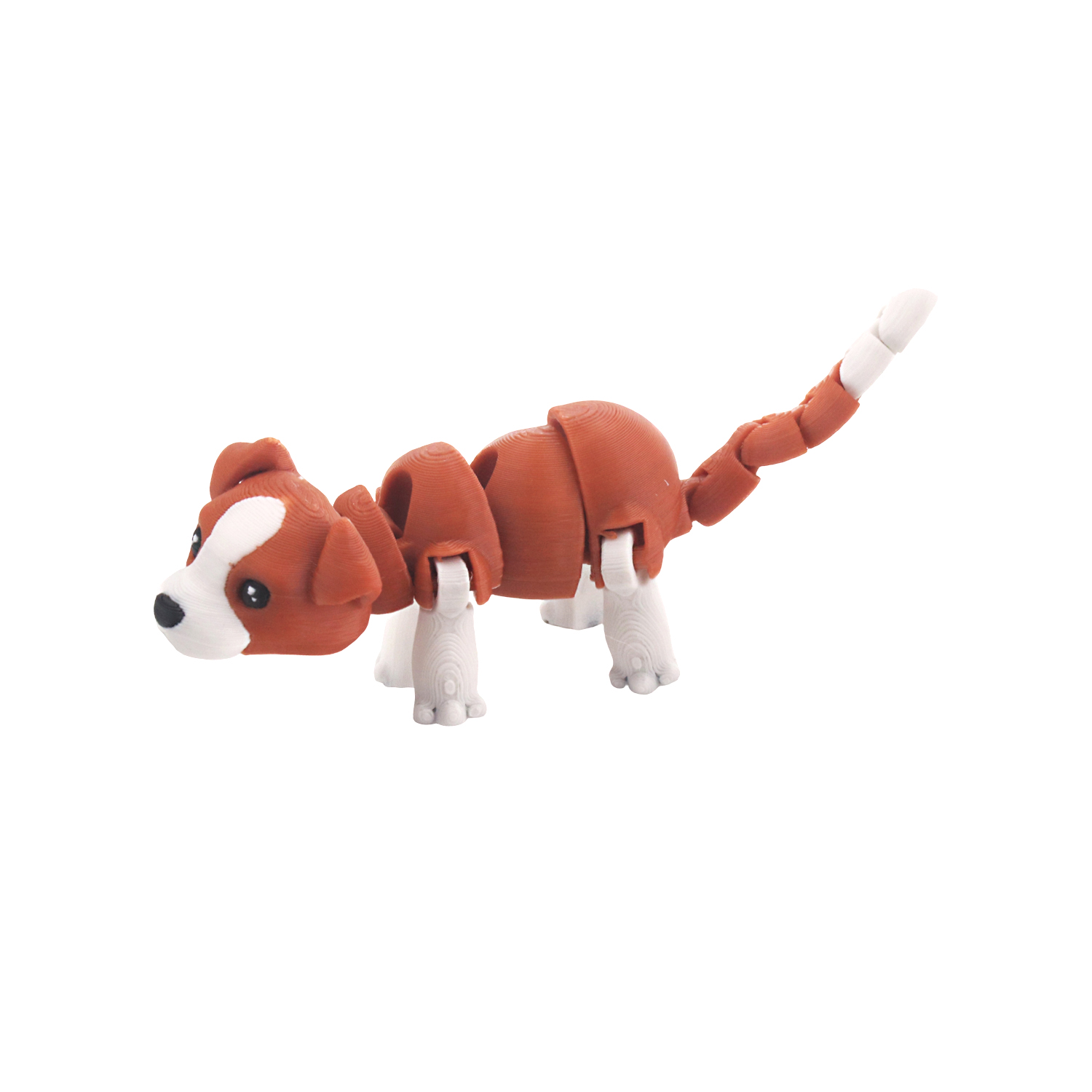Modelo de perro impreso en 3D, estatua de juguete animal flexible, articulaciones móviles, decoración de oficina en casa: Verde claro